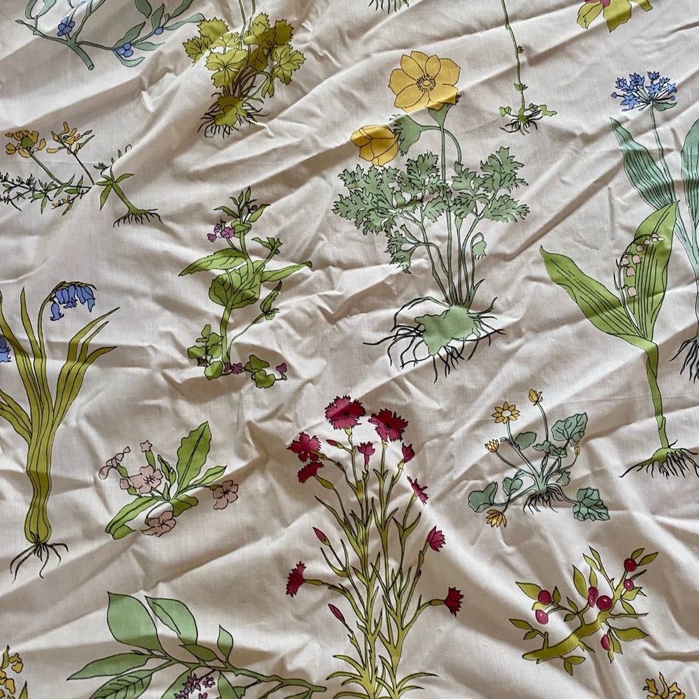 Botanical Wildflower (large scale) Martex Twin Fitted Sheet . Percale.  A++++++ - Picture 3 of 5